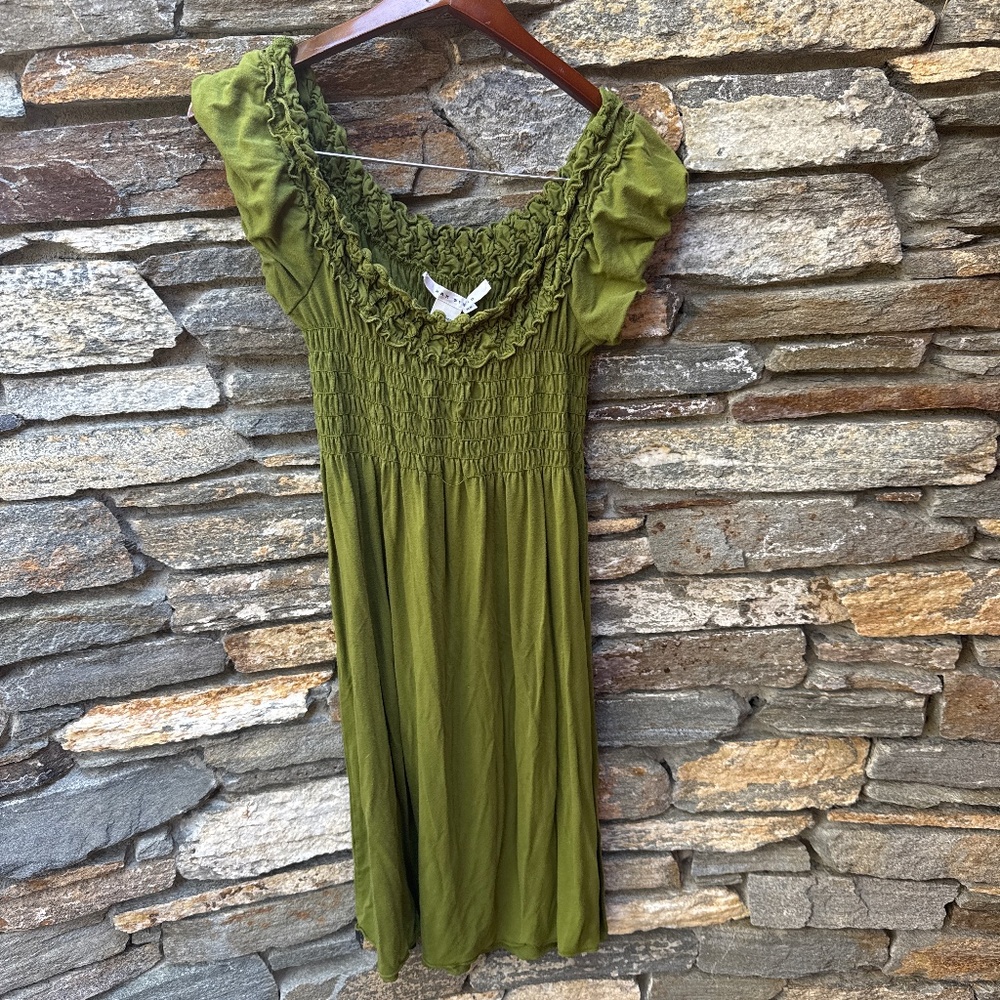 Dress, green sundress, Max Studio dress